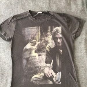 Kurt Cobain & Cat T-shirt